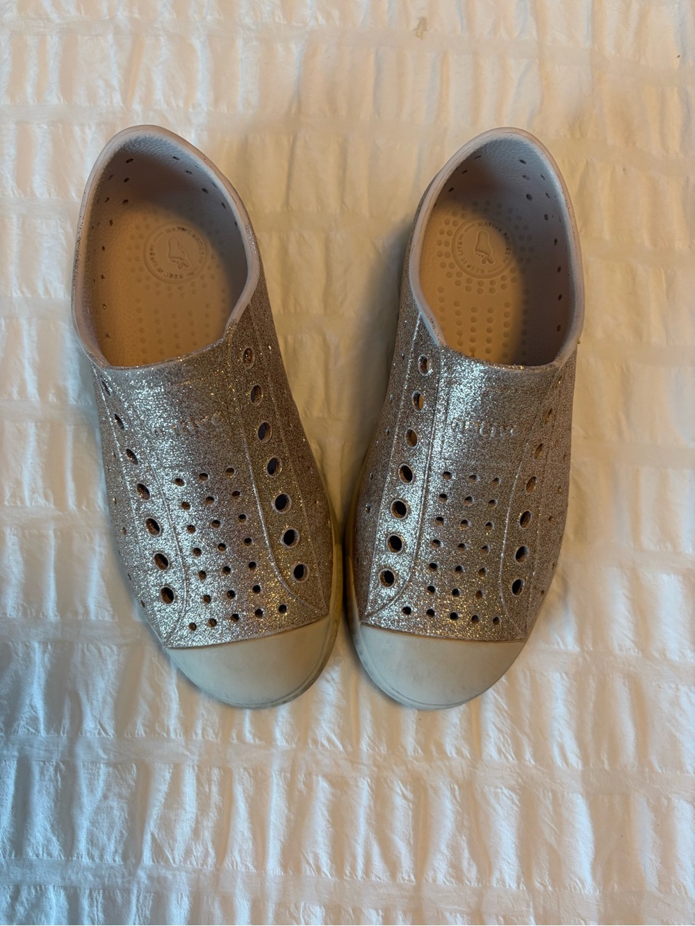 Native Shoes Kids Water Shoes in Sparkling Gold